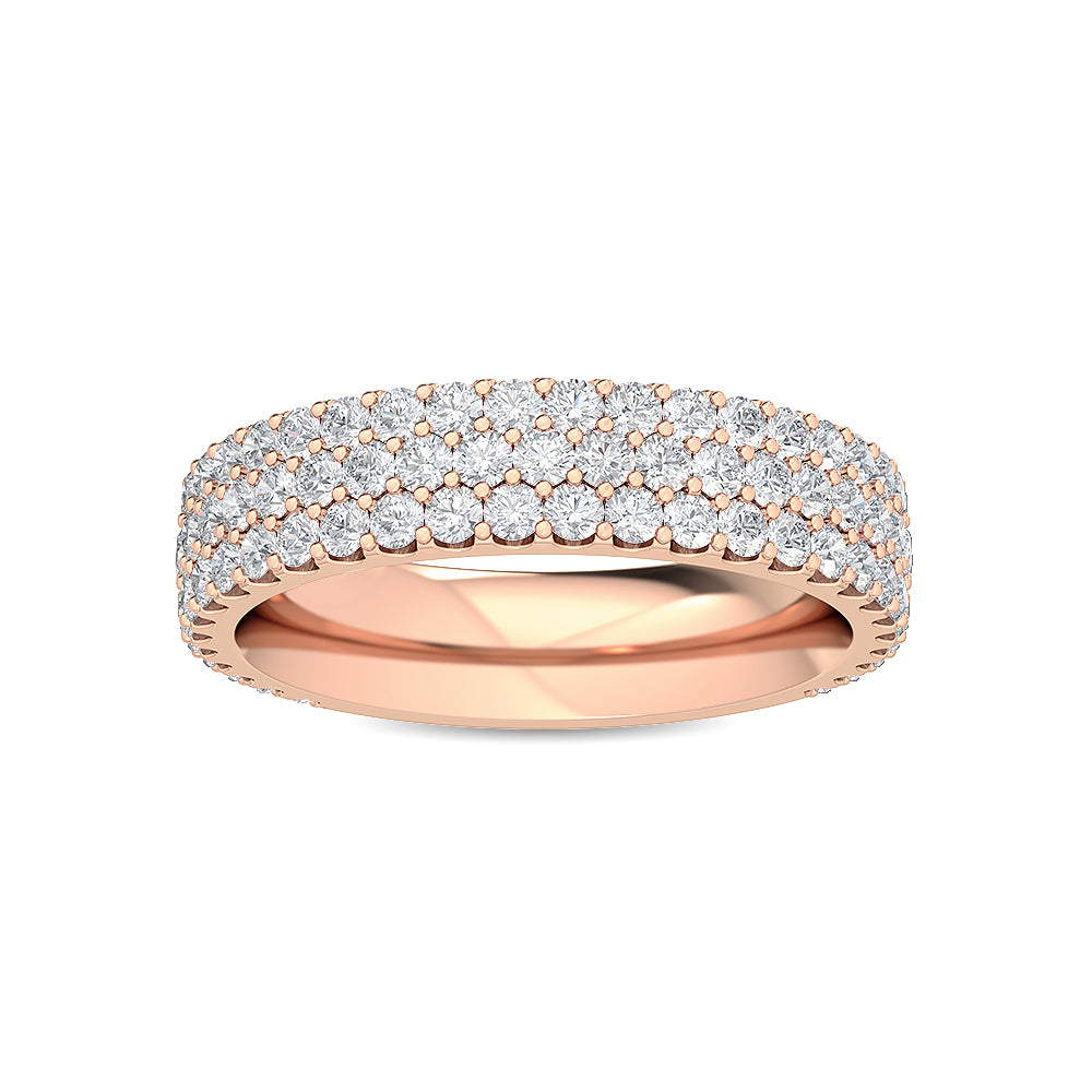 9k Rose Gold Lab Grown Diamond Stackable Ring 1.35 ctw R56598-1.25CT