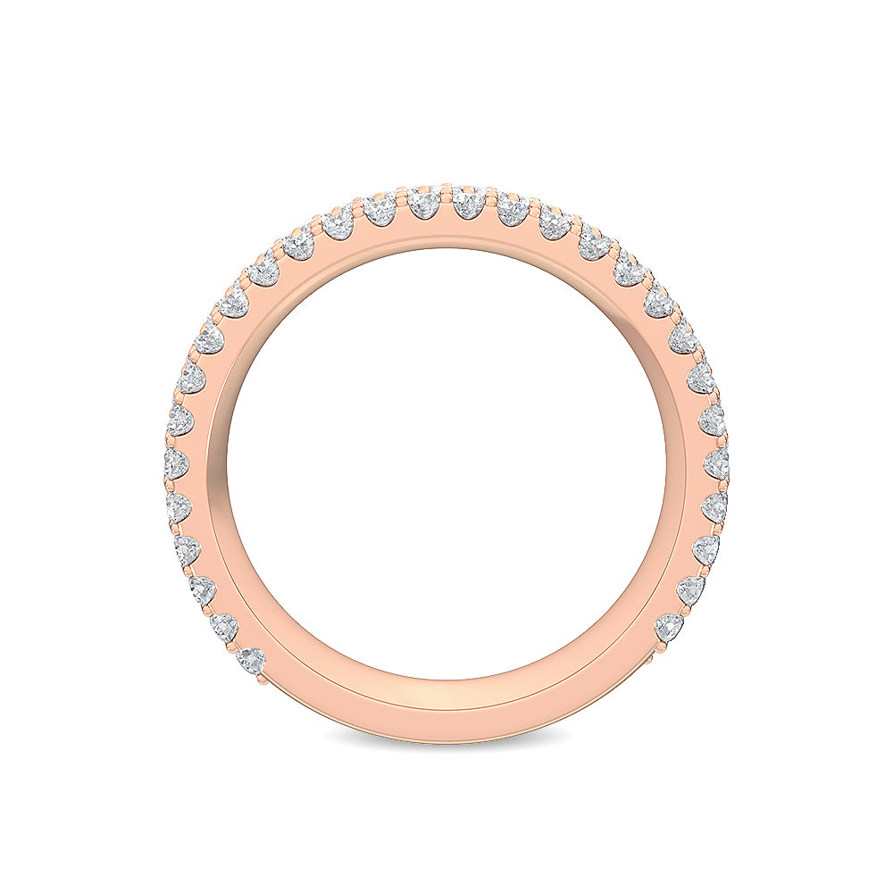 9k Rose Gold Lab Grown Diamond Stackable Ring 1.35 ctw R56598-1.25CT
