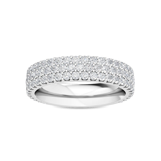 9k White Gold Lab Grown Diamond Stackable Ring 1.35 ctw R56598-1.25CT