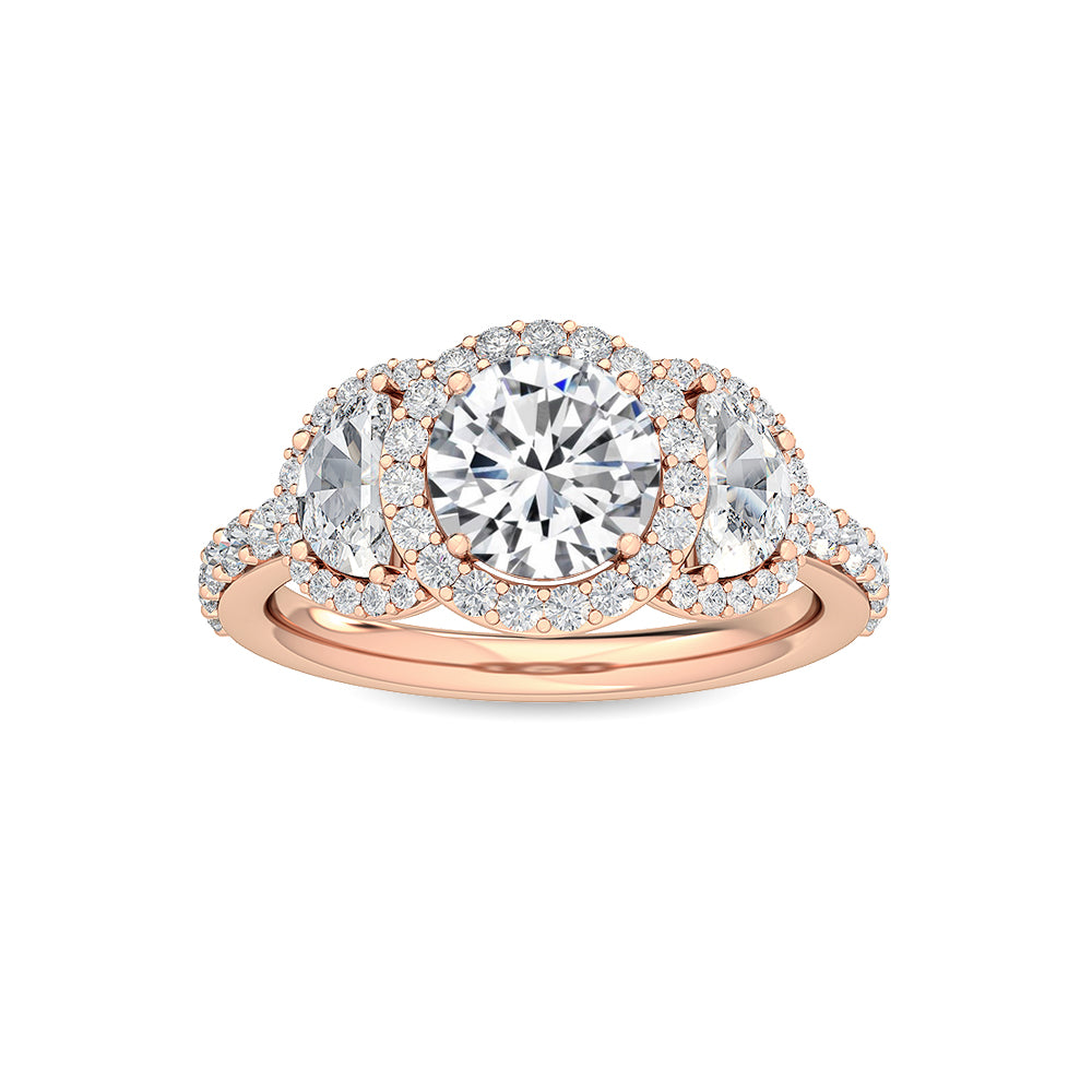 10K Rose Gold Lab Grown Diamond Engagement Ring 2.04 ctw R56604-1