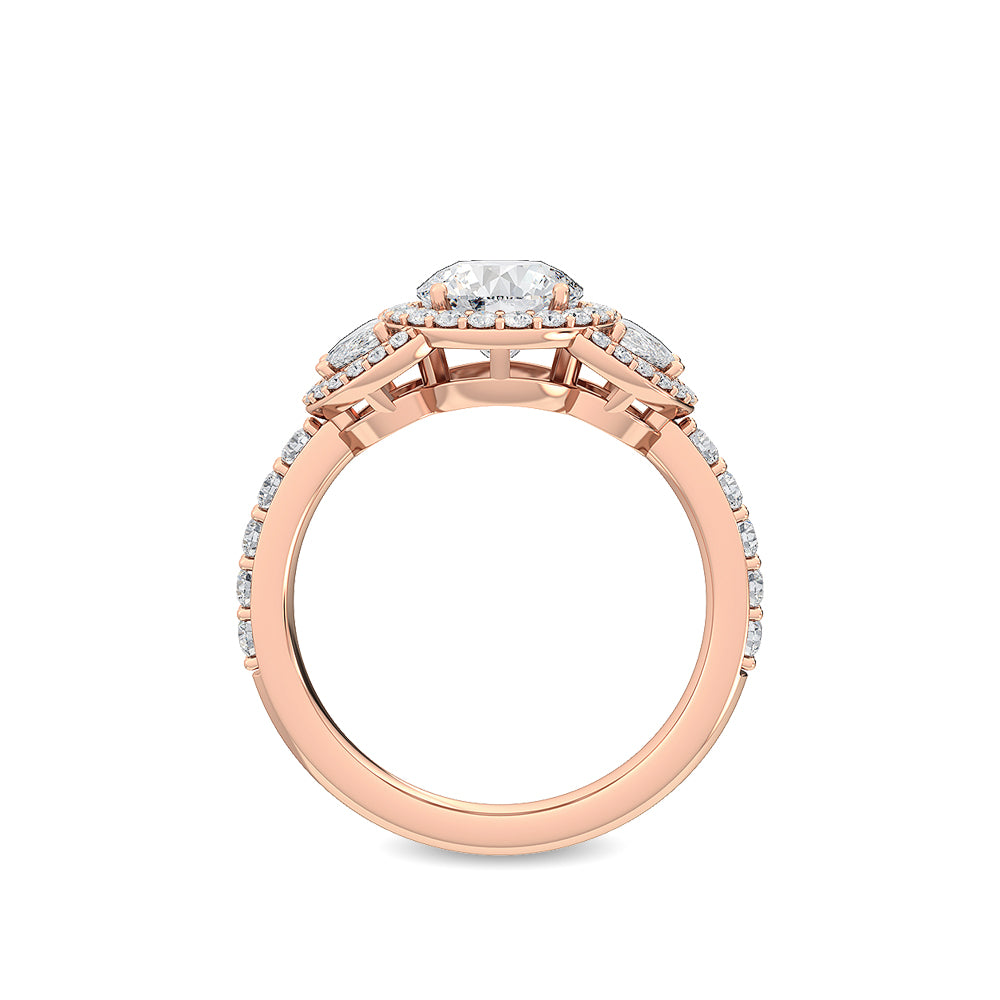 10K Rose Gold Lab Grown Diamond Engagement Ring 2.04 ctw R56604-1