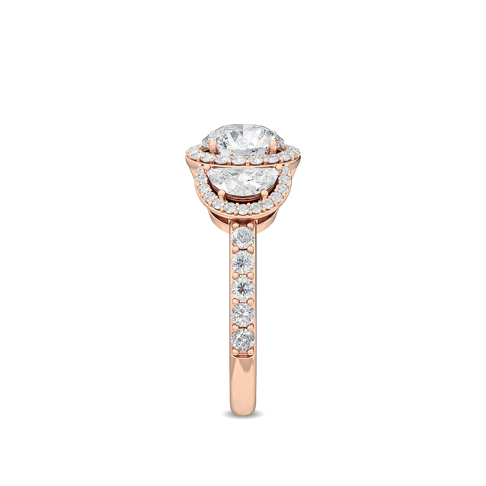 10K Rose Gold Lab Grown Diamond Engagement Ring 2.04 ctw R56604-1