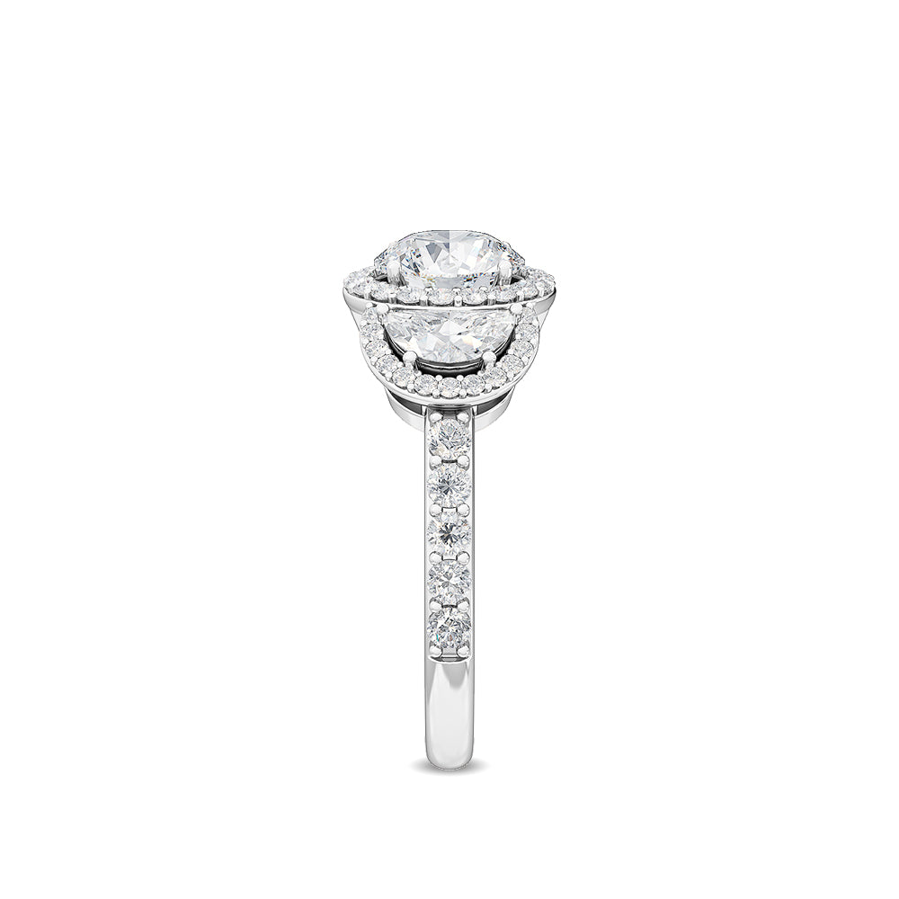 10K White Gold Lab Grown Diamond Engagement Ring 2.04 ctw R56604-1