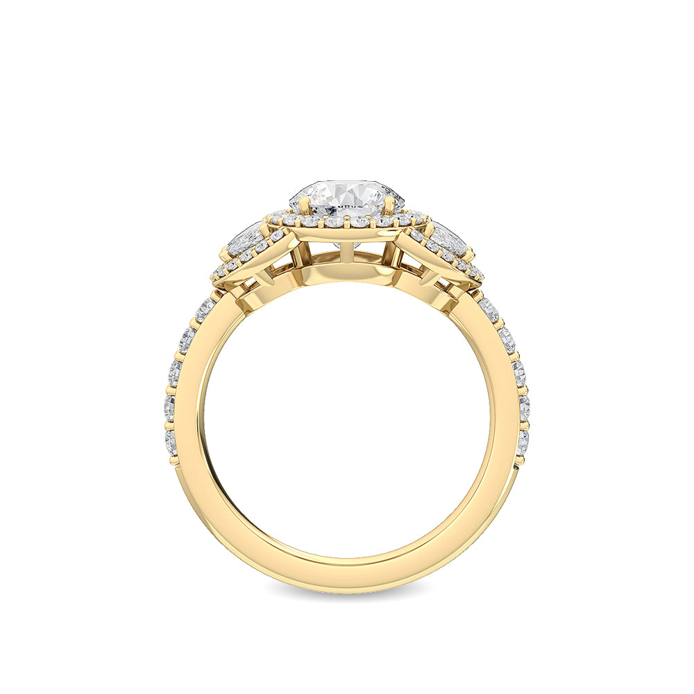 10K Yellow Gold Lab Grown Diamond Engagement Ring 2.04 ctw R56604-1