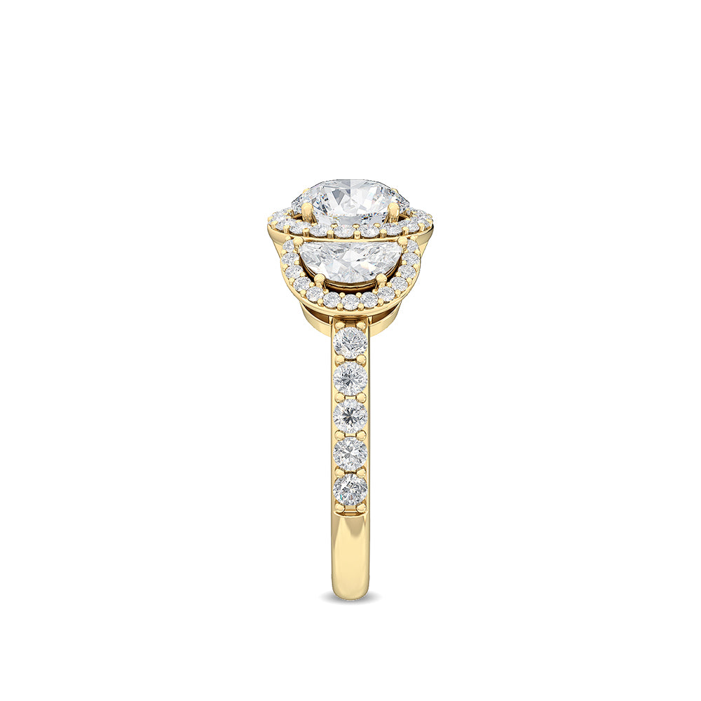 10K Yellow Gold Lab Grown Diamond Engagement Ring 2.04 ctw R56604-1