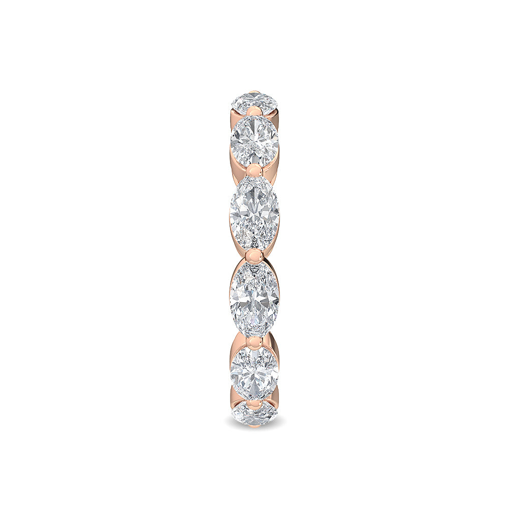 9k Rose Gold 2.15 ct. tw. Oval Cut Lab Grown Diamond Eternity Band R56683OV-2B