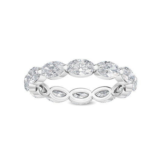 9k White Gold 2.15 ct. tw. Oval Cut Lab Grown Diamond Eternity Band R56683OV-2B