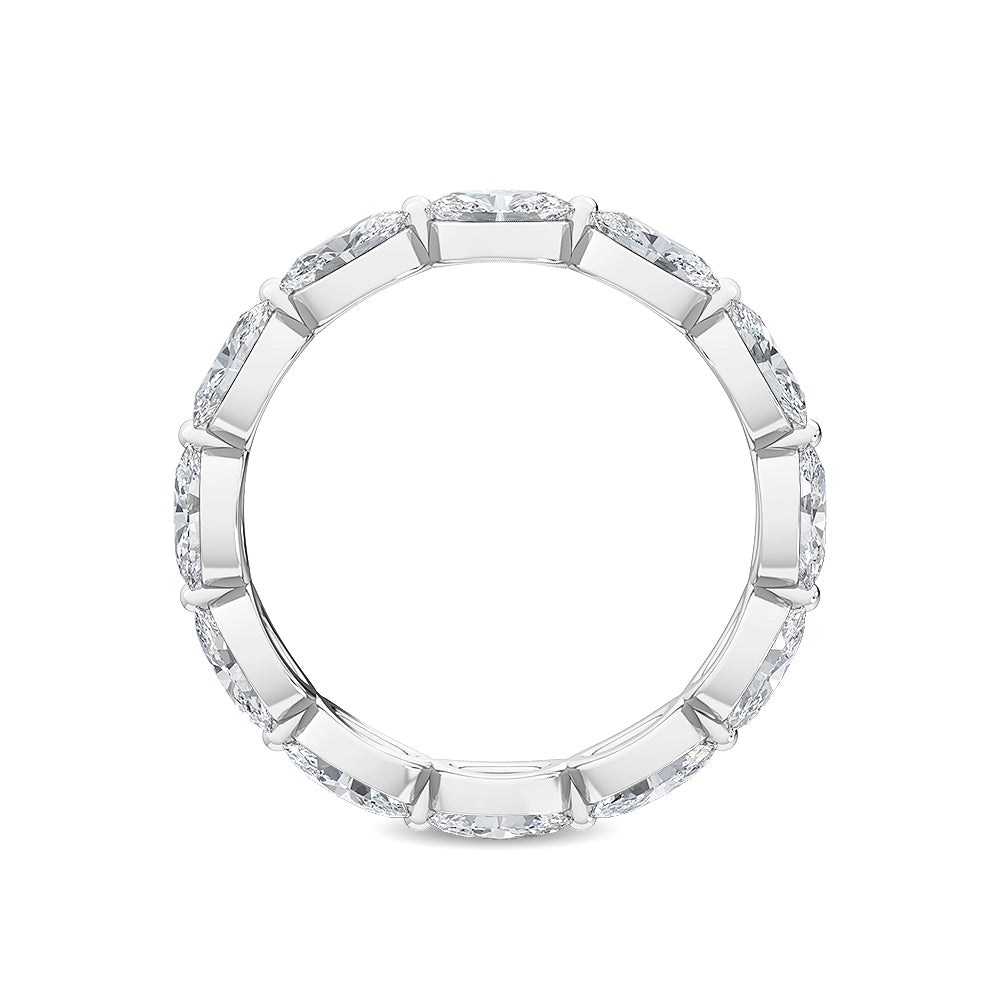9k White Gold 2.15 ct. tw. Oval Cut Lab Grown Diamond Eternity Band R56683OV-2B