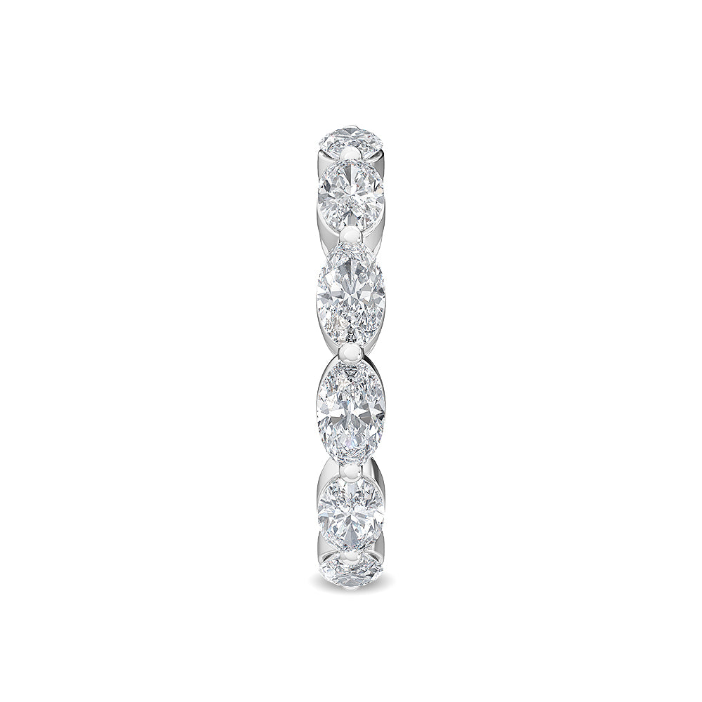 9k White Gold 2.15 ct. tw. Oval Cut Lab Grown Diamond Eternity Band R56683OV-2B
