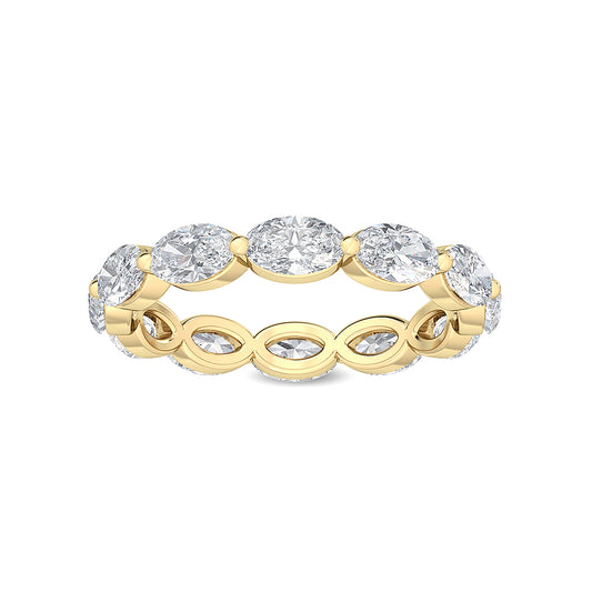 9K Yellow Gold 2.15 ct. tw. Oval Cut Lab Grown Diamond Eternity Band R56683OV-2B