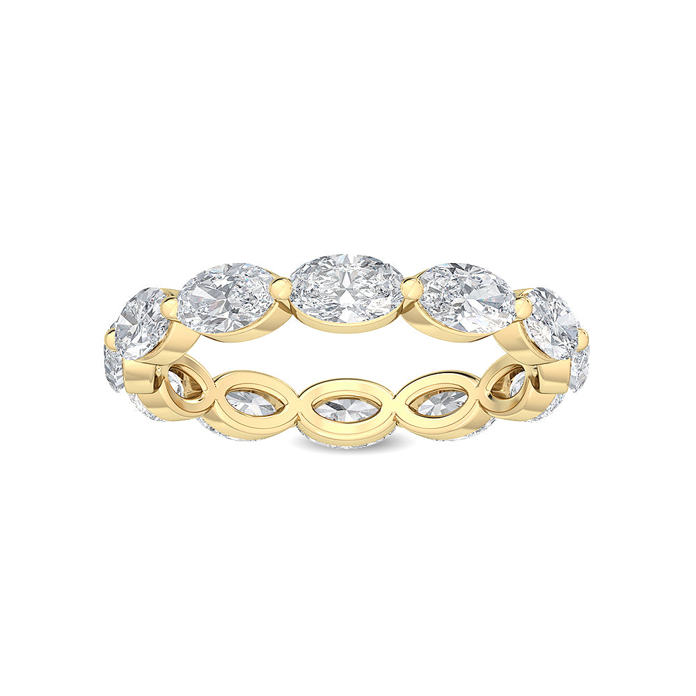 9K Yellow Gold 2.15 ct. tw. Oval Cut Lab Grown Diamond Eternity Band R56683OV-2B