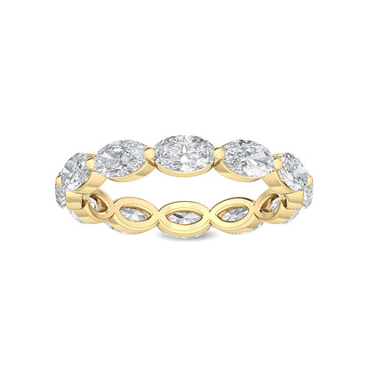 9K Yellow Gold 2.15 ct. tw. Oval Cut Lab Grown Diamond Eternity Band R56683OV-2B