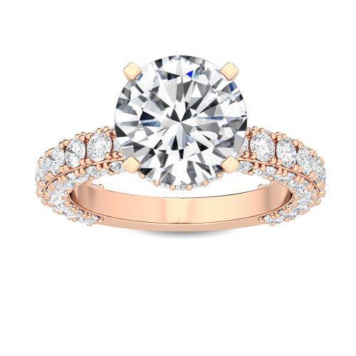 10K Rose Gold Lab Grown Diamond Engagement Ring 4.47 ctw R56749-3HH