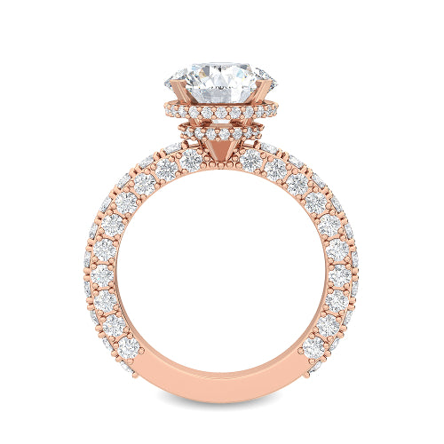 10K Rose Gold Lab Grown Diamond Engagement Ring 4.47 ctw R56749-3HH