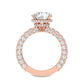10K Rose Gold Lab Grown Diamond Engagement Ring 4.47 ctw R56749-3HH