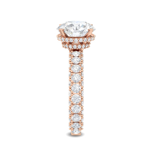 10K Rose Gold Lab Grown Diamond Engagement Ring 4.47 ctw R56749-3HH