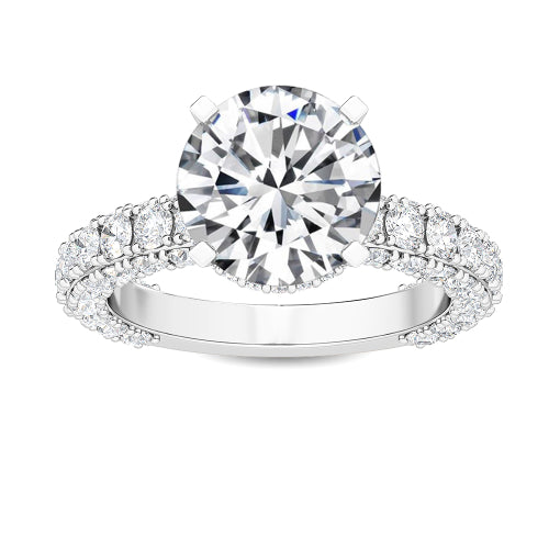 10K White Gold Lab Grown Diamond Engagement Ring 4.47 ctw R56749-3HH