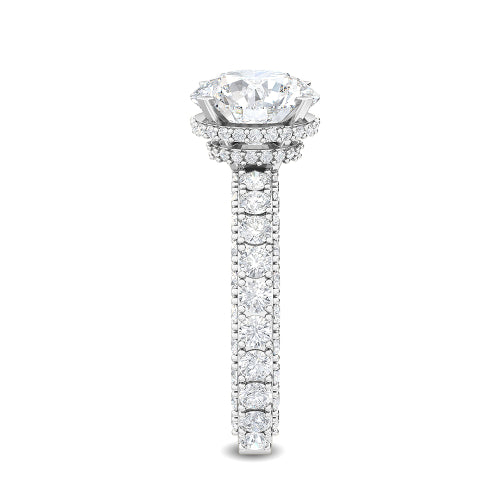 10K White Gold Lab Grown Diamond Engagement Ring 4.47 ctw R56749-3HH