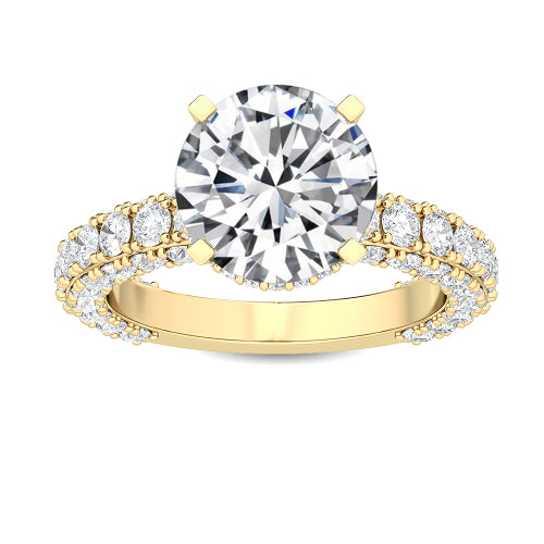 10K Yellow Gold Lab Grown Diamond Engagement Ring 4.47 ctw R56749-3HH