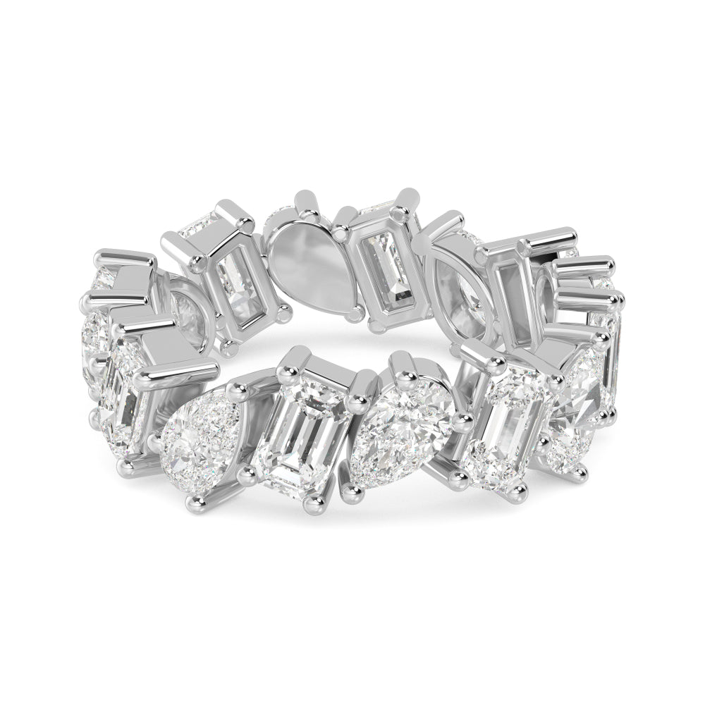 9k White Gold 4.24 ct. tw. White Lab Grown Diamond Eternity Band R56756-4B