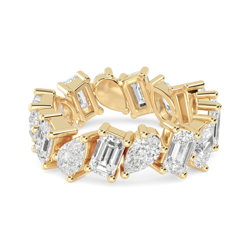9K Yellow Gold 4.24 ct. tw. White Lab Grown Diamond Eternity Band R56756-4B