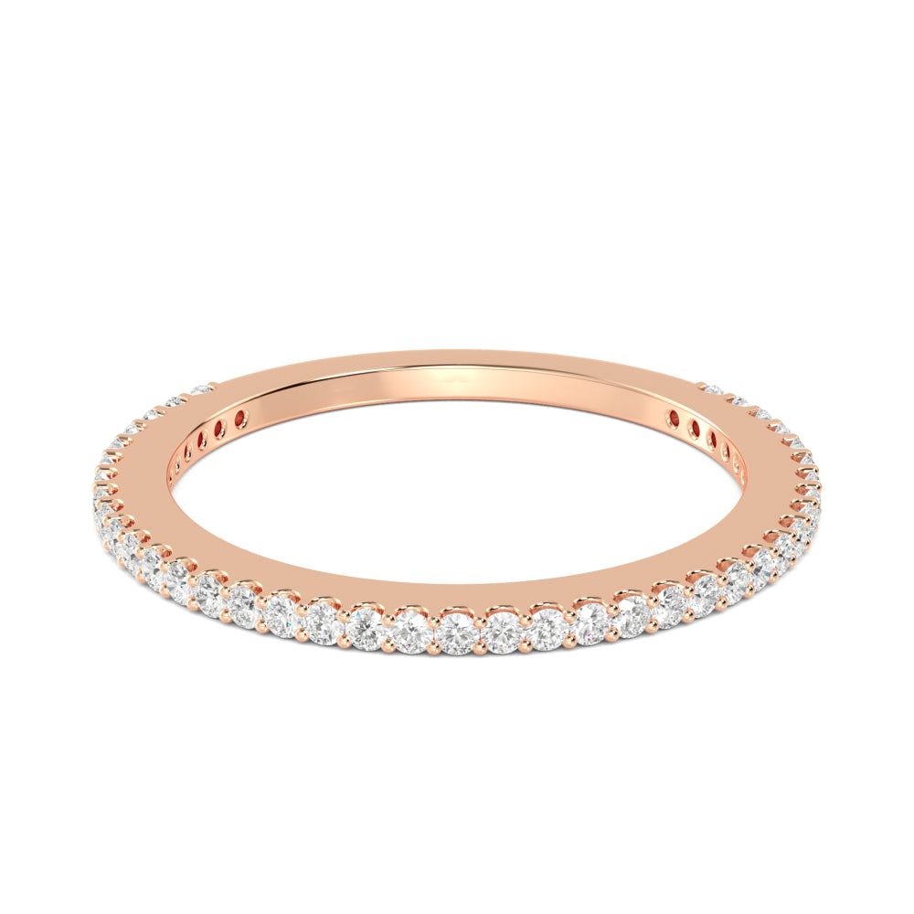 9k Rose Gold Lab Grown Diamond Stackable Ring 0.23 ctw R56957
