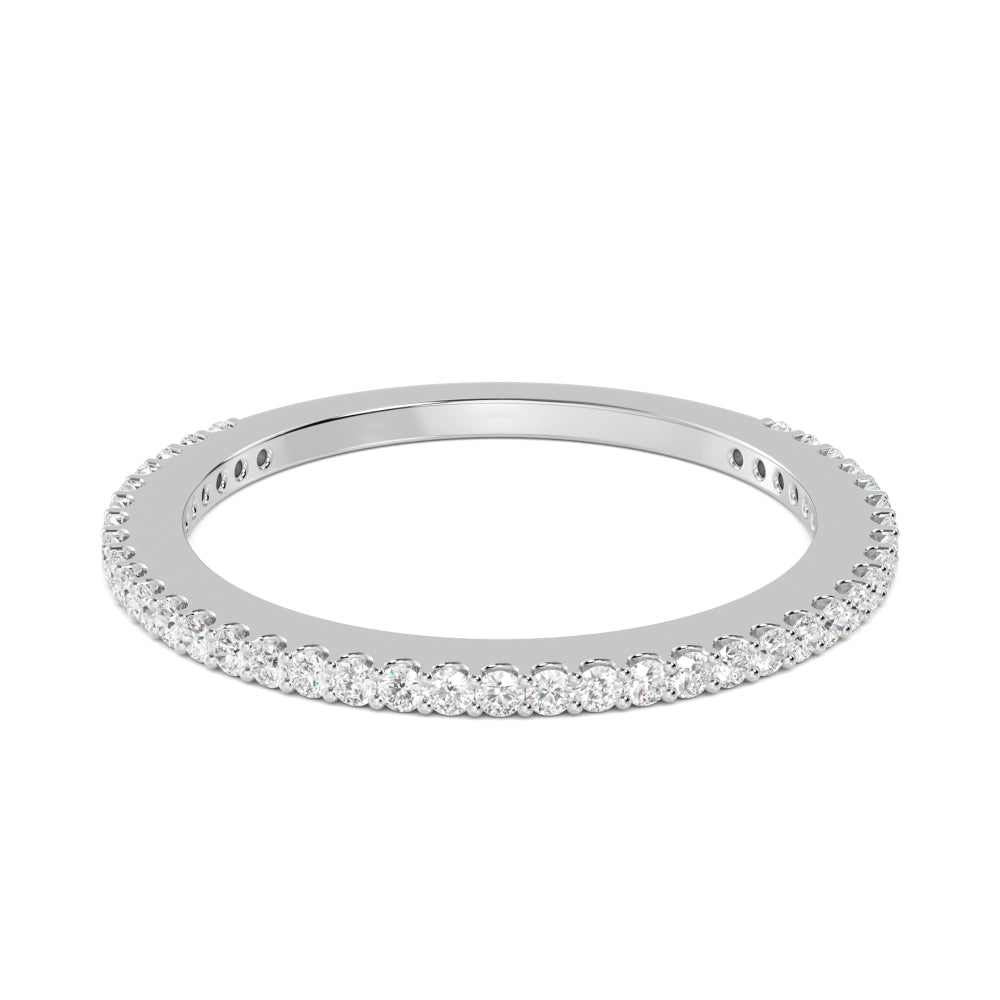 9k White Gold Lab Grown Diamond Stackable Ring 0.23 ctw R56957