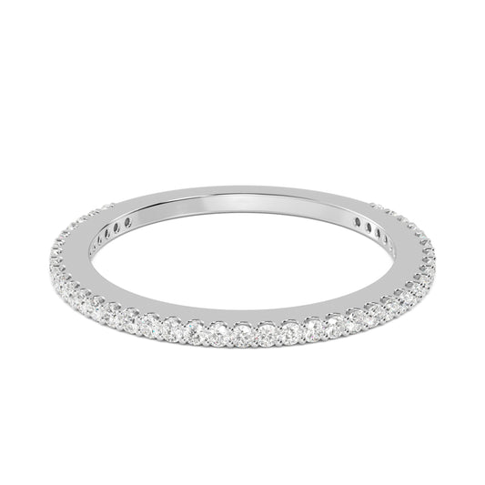 9k White Gold Lab Grown Diamond Stackable Ring 0.23 ctw R56957