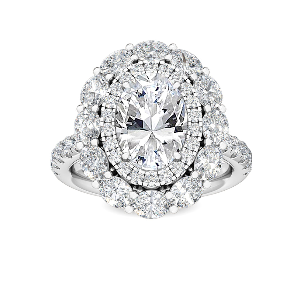 10K White Gold Lab Grown Diamond Engagement Ring 3.94 ctw R57105OV-2