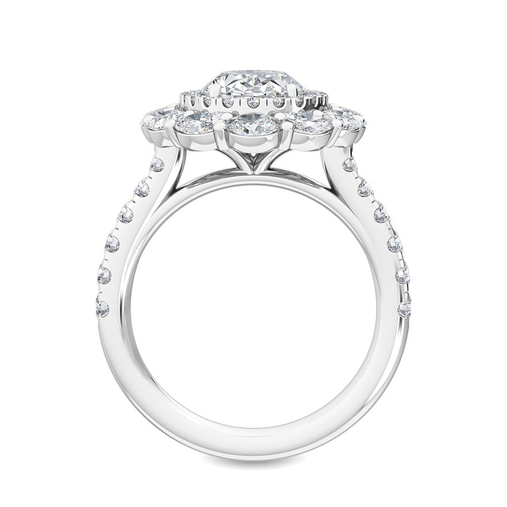 10K White Gold Lab Grown Diamond Engagement Ring 3.94 ctw R57105OV-2