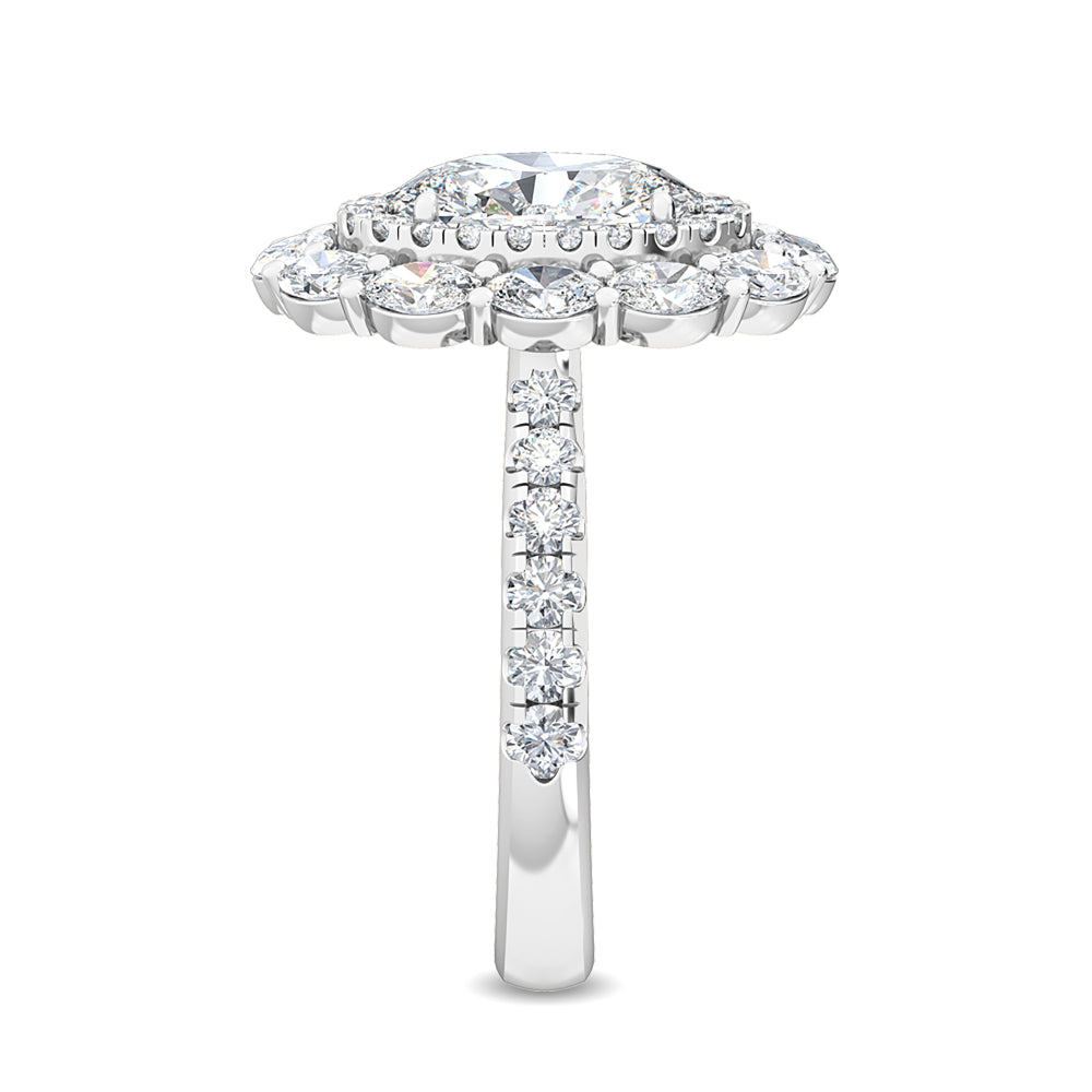 10K White Gold Lab Grown Diamond Engagement Ring 3.94 ctw R57105OV-2