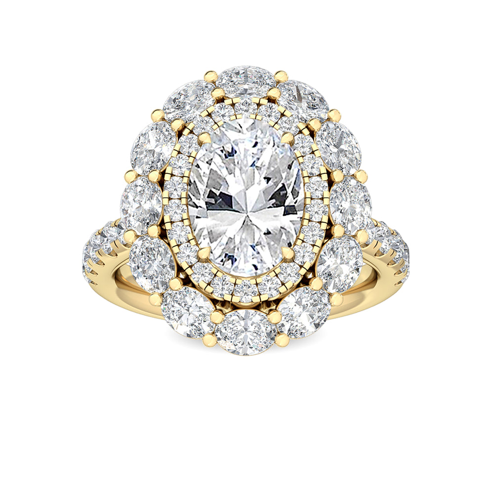 10K Yellow Gold Lab Grown Diamond Engagement Ring 3.94 ctw R57105OV-2