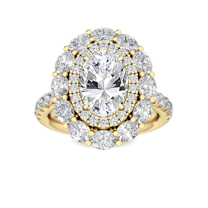 10K Yellow Gold Lab Grown Diamond Engagement Ring 3.94 ctw R57105OV-2