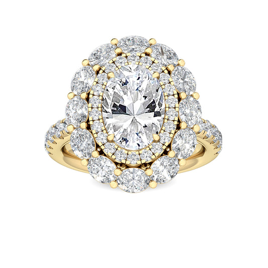10K Yellow Gold Lab Grown Diamond Engagement Ring 3.94 ctw R57105OV-2