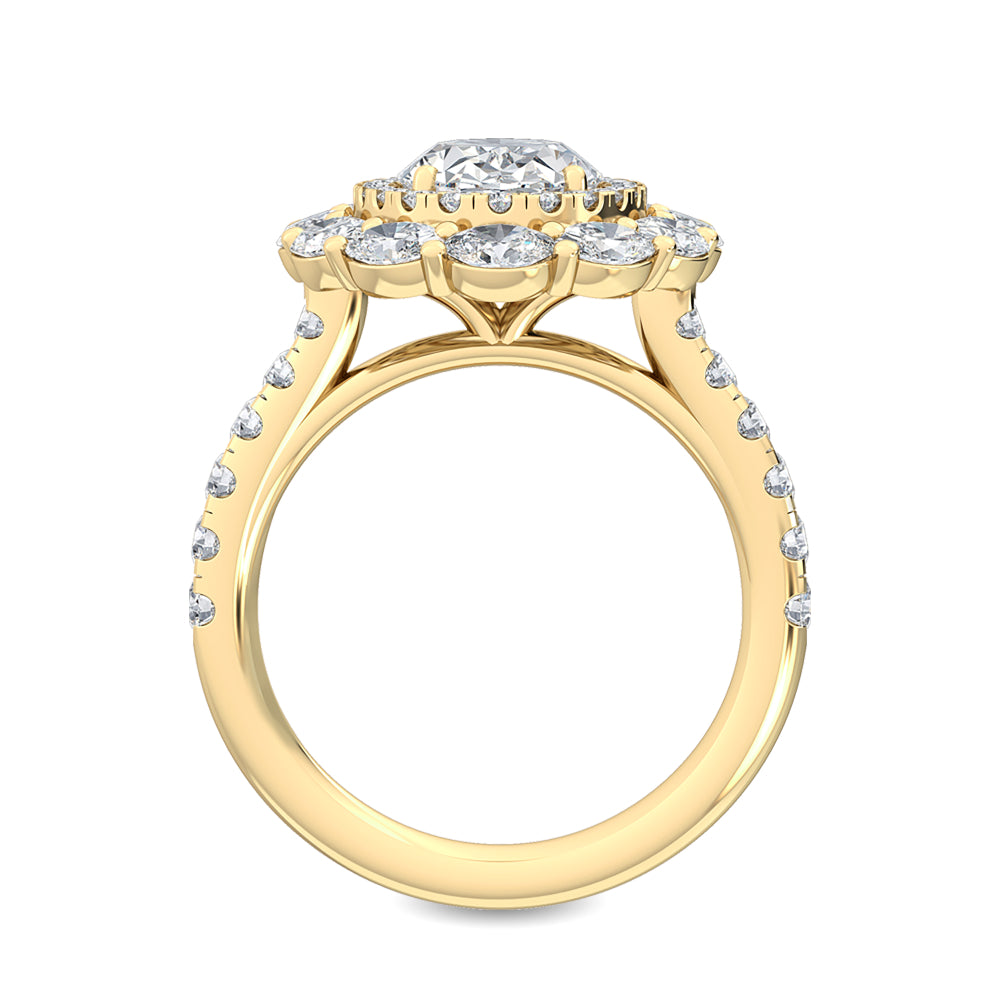 10K Yellow Gold Lab Grown Diamond Engagement Ring 3.94 ctw R57105OV-2