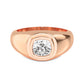 9k Rose Gold Cushion Cut Lab Grown Diamond Mens Band 1.56 ctw R57377SCU-1.50CT