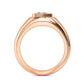 9k Rose Gold Cushion Cut Lab Grown Diamond Mens Band 1.56 ctw R57377SCU-1.50CT