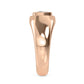 9k Rose Gold Cushion Cut Lab Grown Diamond Mens Band 1.56 ctw R57377SCU-1.50CT