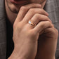 9k Rose Gold Cushion Cut Lab Grown Diamond Mens Band 1.56 ctw R57377SCU-1.50CT