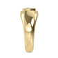 9K Yellow Gold Cushion Cut Lab Grown Diamond Mens Band 1.56 ctw R57377SCU-1.50CT
