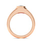 9k Rose Gold Asscher Cut Lab Grown Diamond Mens Band 1.05 ctw R57381ASS-1