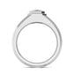 9k White Gold Asscher Cut Lab Grown Diamond Mens Band 1.05 ctw R57381ASS-1