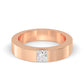 9k Rose Gold Princess Cut Lab Grown Diamond Mens Band 0.62 ctw R57382