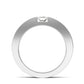9k White Gold Princess Cut Lab Grown Diamond Mens Band 0.62 ctw R57382