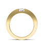 9K Yellow Gold Princess Cut Lab Grown Diamond Mens Band 0.62 ctw R57382