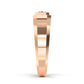 9k Rose Gold Emerald Cut Lab Grown Diamond Mens Band 1 ctw R57383