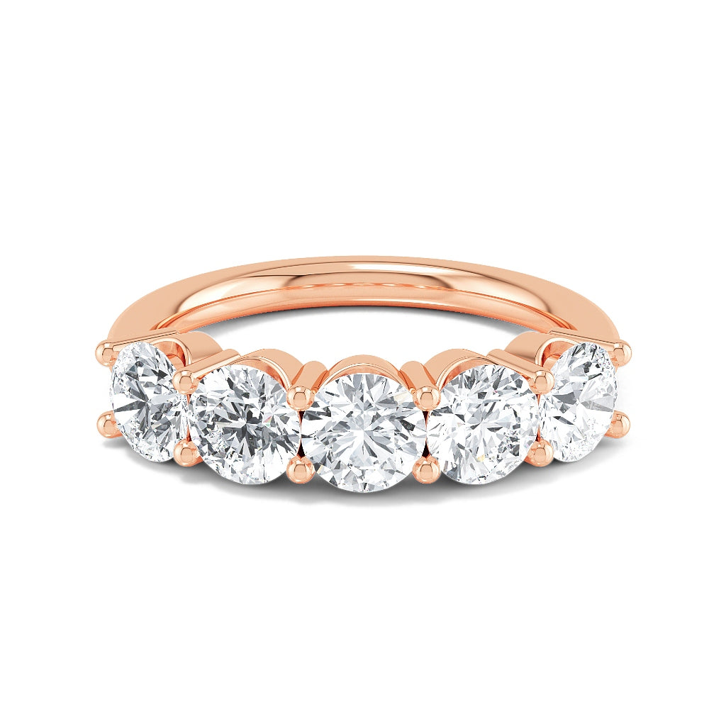 9k Rose Gold Lab Grown Diamond Engagement Ring 2.50 ctw R57413-2.50CT
