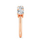 9k Rose Gold Lab Grown Diamond Engagement Ring 2.50 ctw R57413-2.50CT
