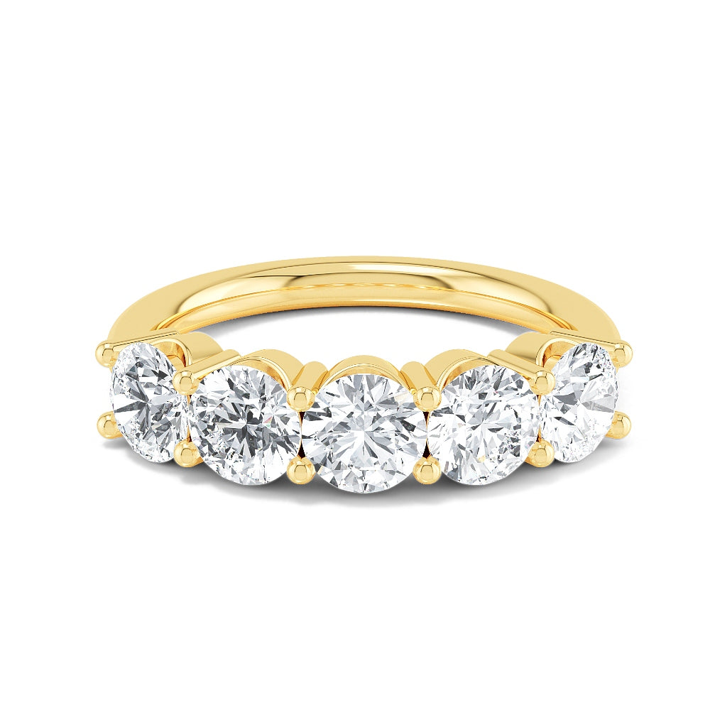 9K Yellow Gold Lab Grown Diamond Engagement Ring 2.50 ctw R57413-2.50CT