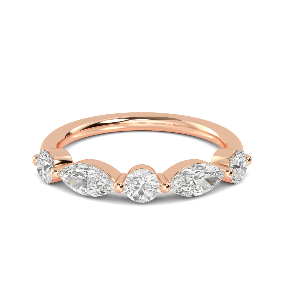 9k Rose Gold Lab Grown Diamond Stackable Ring 1.01 ctw R57480-1